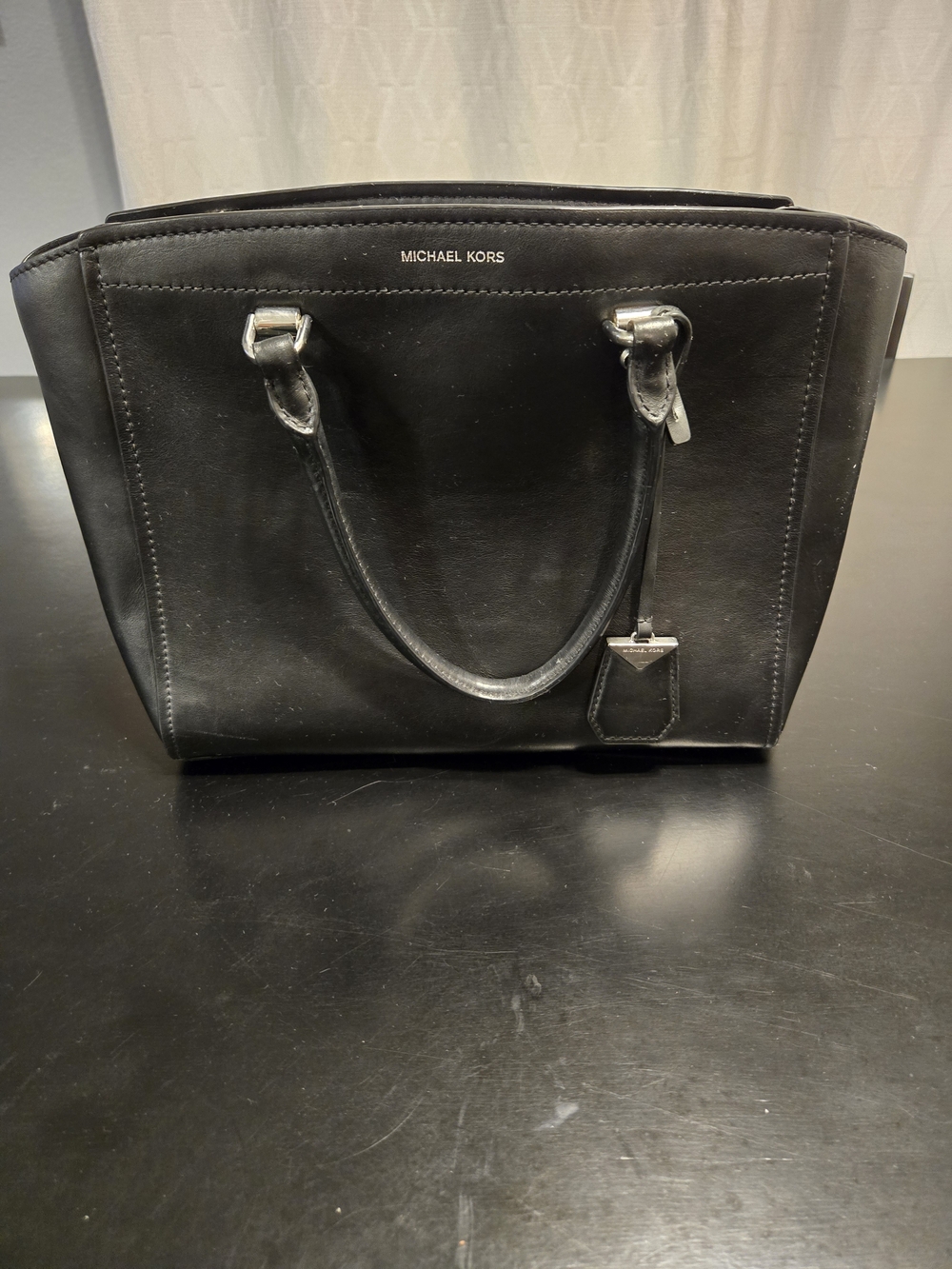 Michael Kors Black Leather Tote Bag